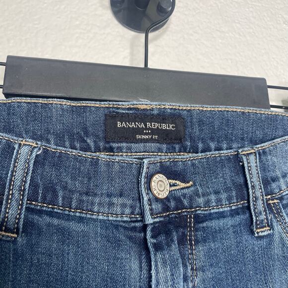 Banana Republic Womens Jeans Size 32 Denim Blue Skinny Fit Mid Rise Medium Wash - Picture 3 of 12